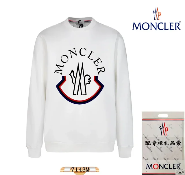 Moncler Hoodies & Sweatshirts Logo Graphic Crewneck Sweatshirt product detail image 3