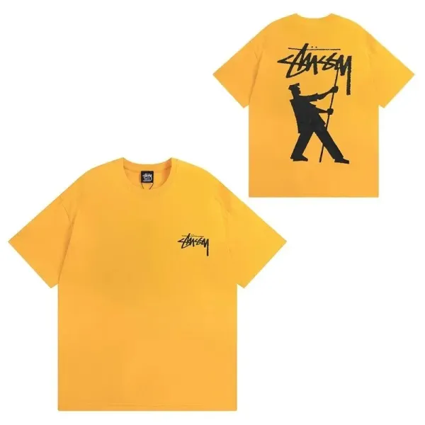 Stussy Soldier Graphic Yellow T-Shirt - 1