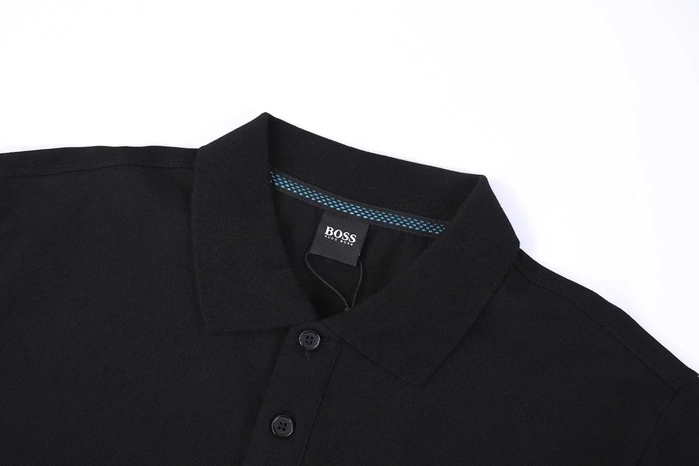 Hugo Boss Logo Polo Black with Yellow Trim Polo - 4