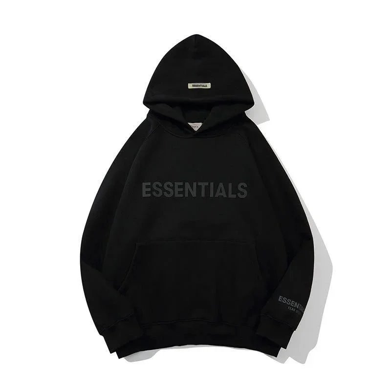 Fear of God Essentials Black Oversized Hoodie