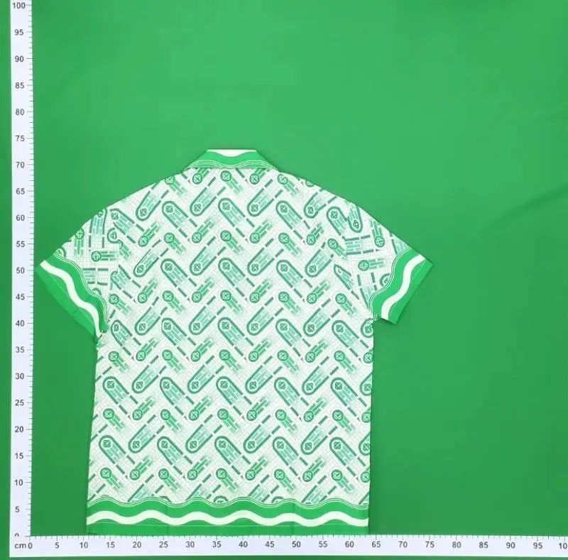 Casablanca Matching Sets Short-sleeve printed shirt and shorts set with wavy trim image 3