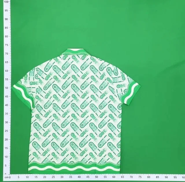 Casablanca Matching Sets Short-sleeve printed shirt and shorts set with wavy trim product detail image 2