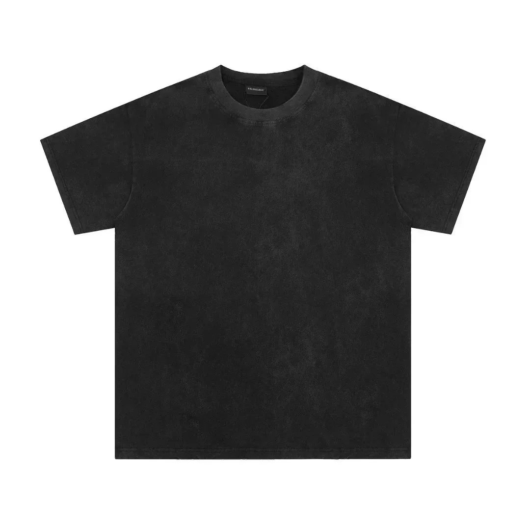 Balenciaga T-Shirts Logo Graphic Short-Sleeve T-Shirt — Pure Black 002