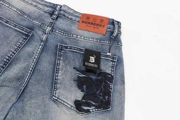 Burberry Logo-Embroidered Straight-Leg Denim Jeans - 10