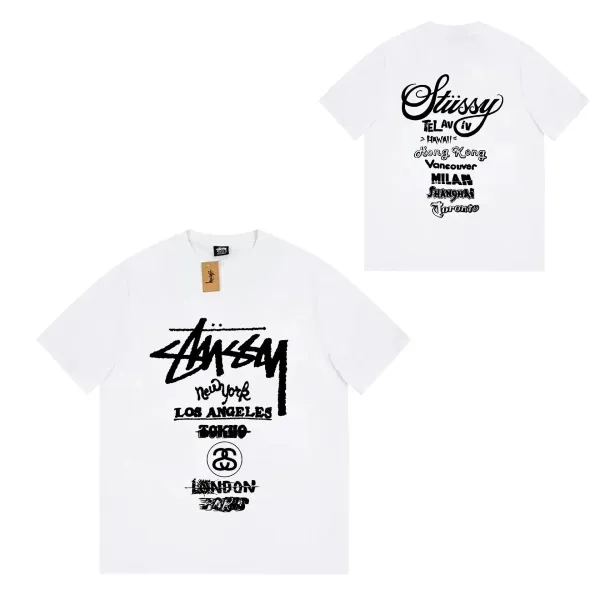 Stüssy World Tour Graphic T-Shirt White - 1