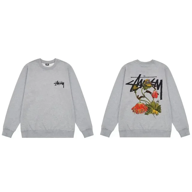 Stüssy Hoodies & Sweatshirts Crewneck floral graphic sweatshirt product detail image 2