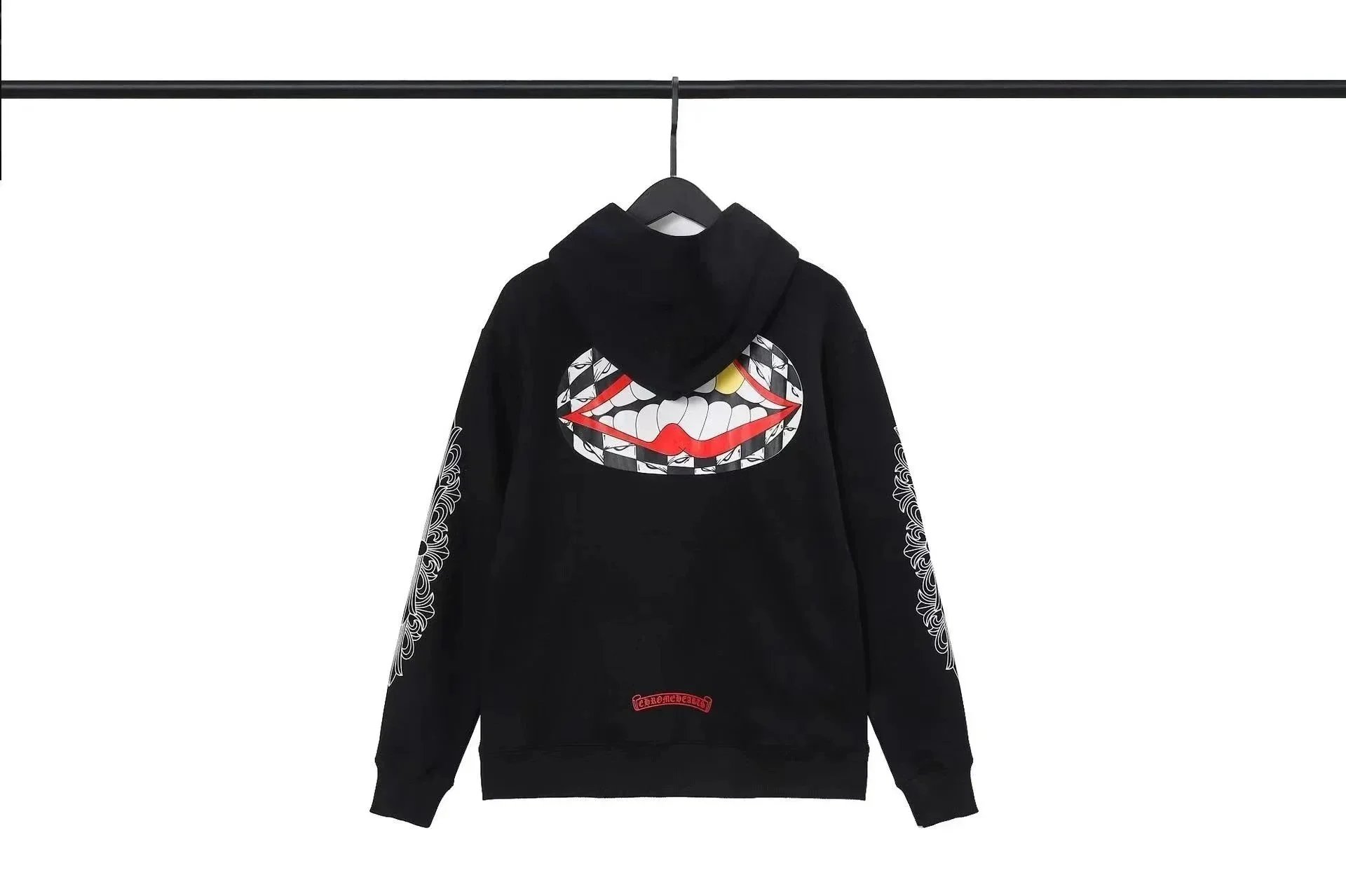 Chrome Hearts Floral Cross Hoodie Black - 9