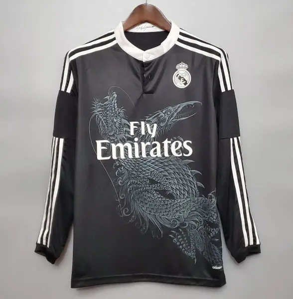 Adidas x Real Madrid Dragon Print Long-Sleeve Jersey Black - 1