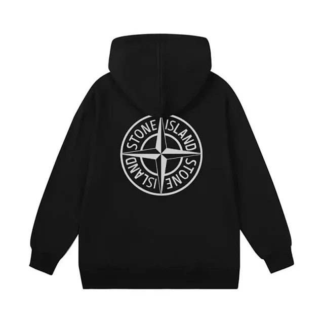 Stone Island Hoodies & Sweatshirts Hooded sweatshirt with compass back print product detail image 3