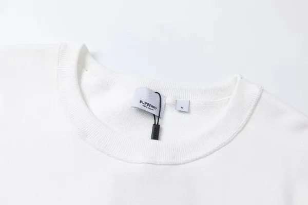 Burberry Logo-Embroidered White Cotton Sweatshirt - 7