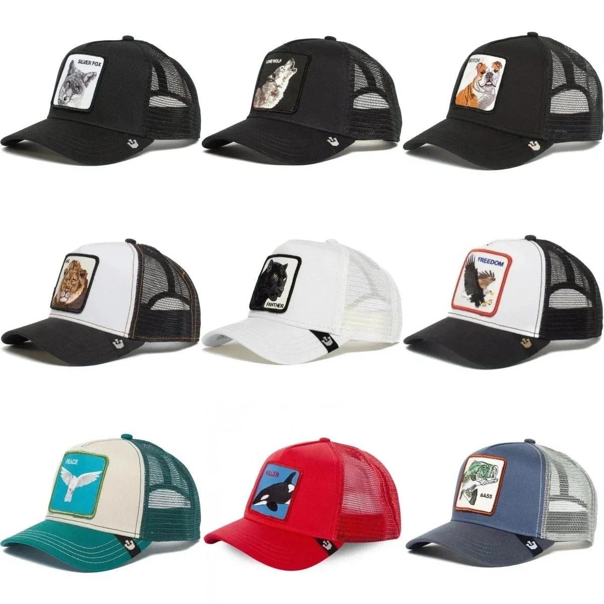 Animal baseball cap Cartoon sunblock mesh embroidered：findsindex.com - 138847