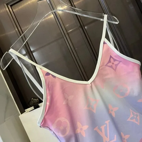 Louis Vuitton Monogram Gradient Bodysuit Pink Blue Multicolor - 5