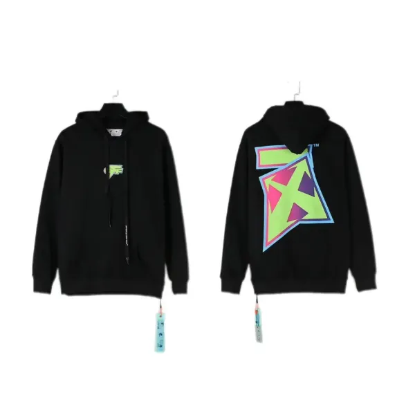 Off-White x Fragment Design Arrow Graphic Black Hoodie - 1