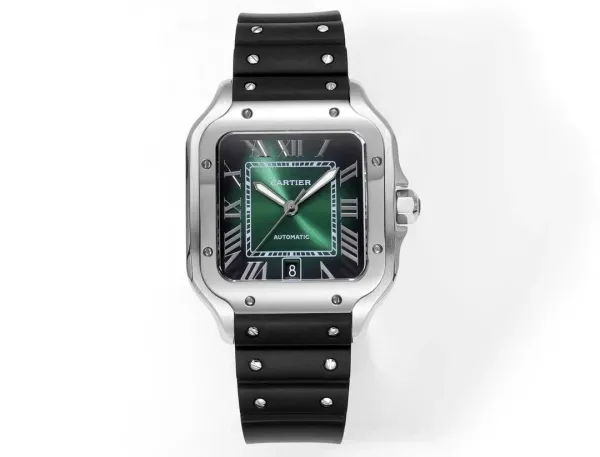 Cartier Santos de Cartier Green Dial Automatic Watch - 1