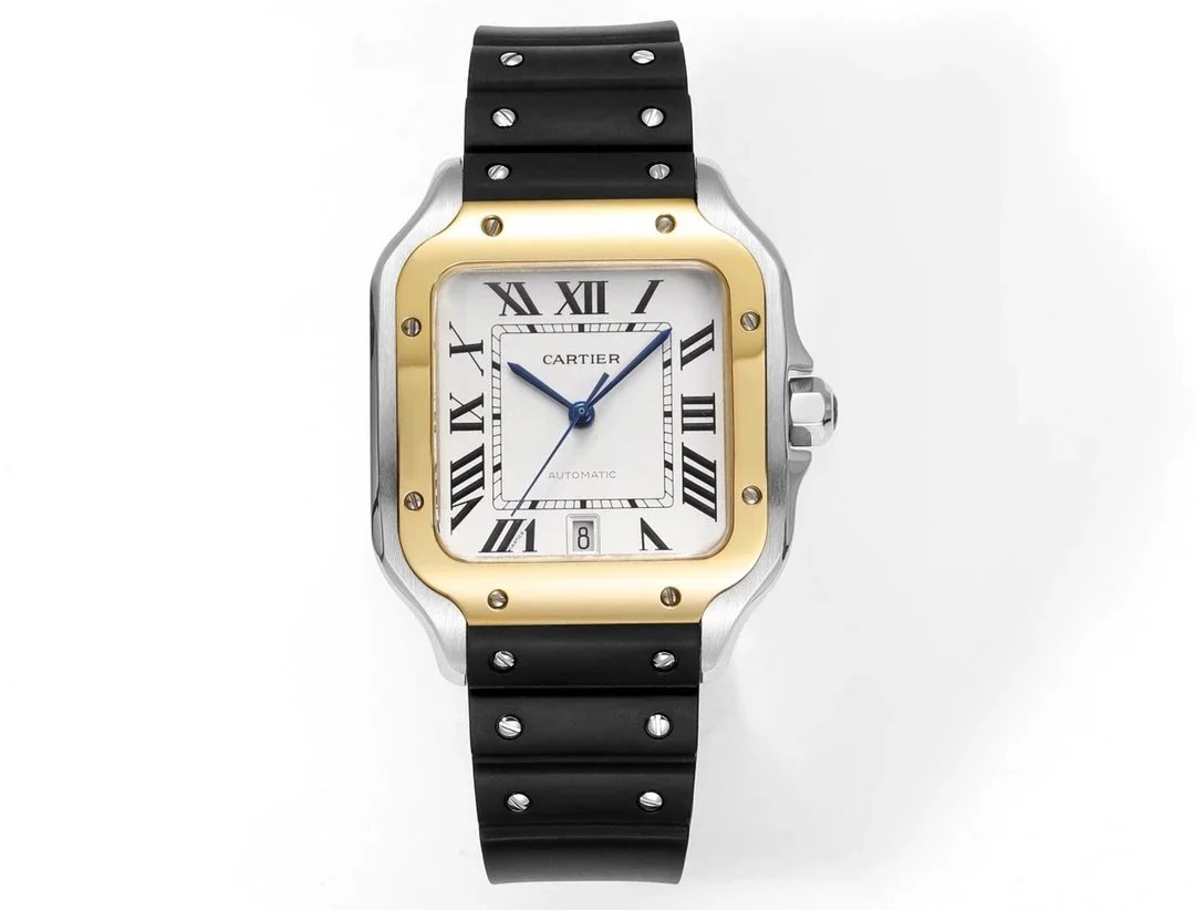 Cartier Santos de Cartier Two-Tone Gold and Steel Automatic Watch - 1