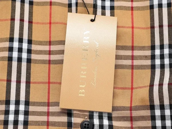 Burberry Check Print Short-Sleeve Shirt Orange Beige Black - 11