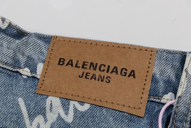 Balenciaga Jeans All-over logo print straight-leg product detail image 6