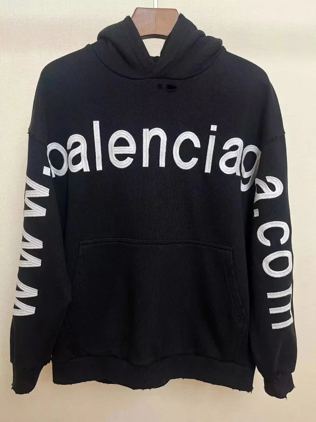 Balenciaga Hoodies & Sweatshirts Logo Print Hooded Sweatshirt product detail image 3