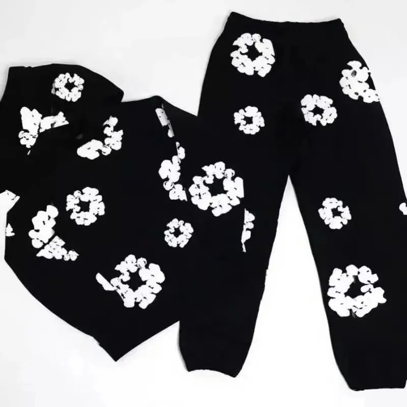 Unbranded Hoodies & Sweatshirts Hooded Sweatshirt with Raised Floral Ring Appliqués — 23