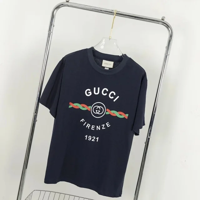 Gucci Shirts Short-Sleeve Logo Stripe Polo Shirt product detail image 8