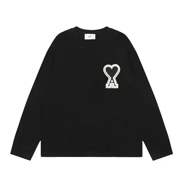AMI Paris Hoodies & Sweatshirts de Coeur logo crewneck sweatshirt product detail image 5