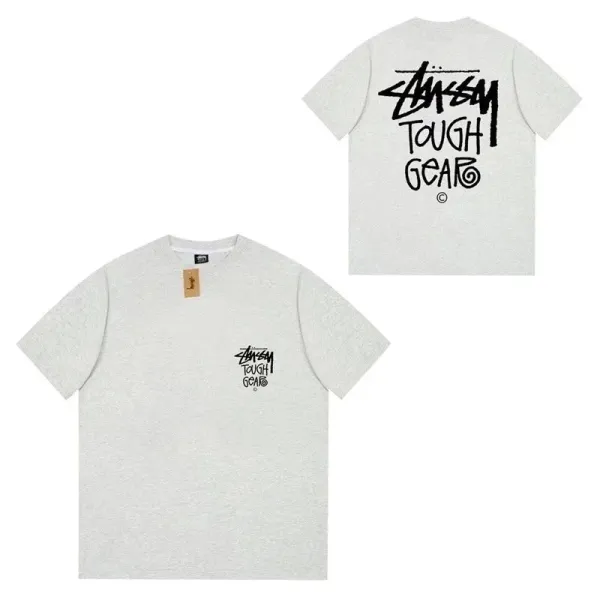 Stussy Tough Gear Heather Gray T-Shirt - 1