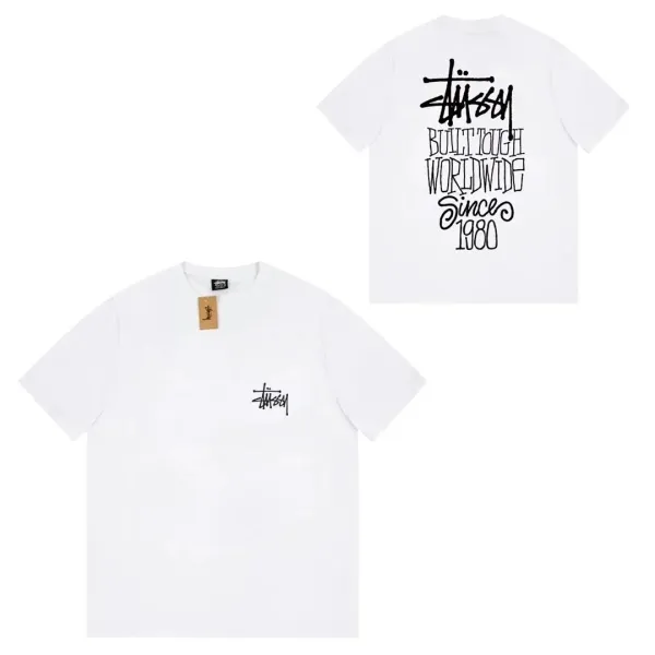Stüssy Built Tough Worldwide Since 1980 White T-Shirt - 1