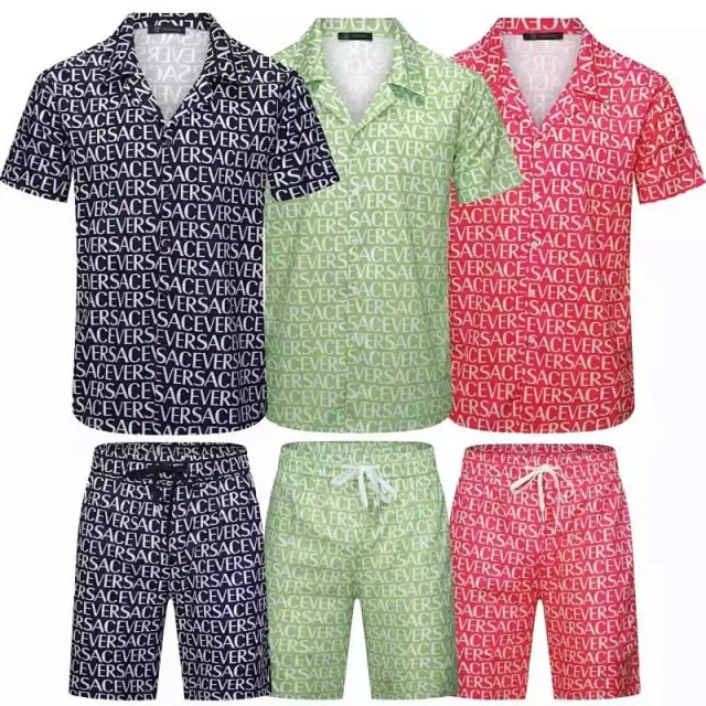 Versace Matching Sets Short-Sleeve Printed Shirt and Shorts Set product detail image 2