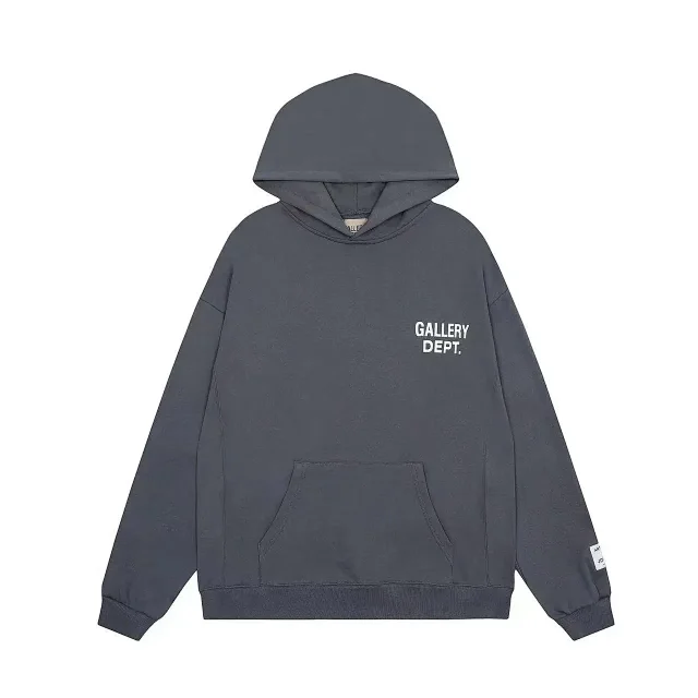 Gallery Dept. Hoodies & Sweatshirts Logo-print pullover hoodie with kangaroo pocket product detail image 4