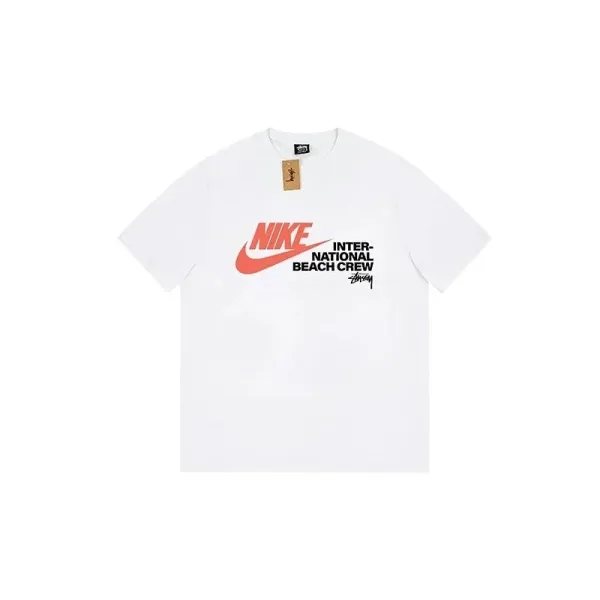 Nike x Stussy International Beach Crew White T-Shirt - 1