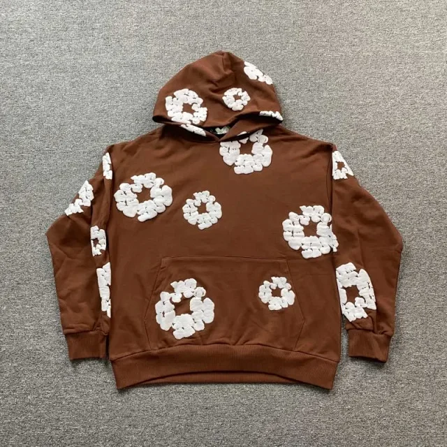 Unbranded Hoodies & Sweatshirts Hooded Sweatshirt with Raised Floral Ring Appliqués product detail image 13