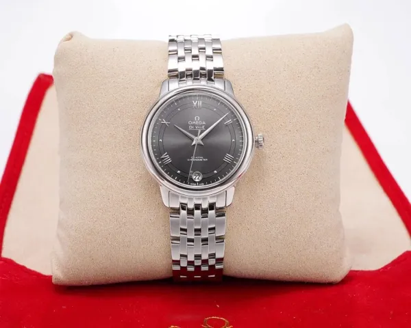 Omega De Ville Co-Axial Chronometer Gray Dial Stainless Steel Mechanical Watch - 1