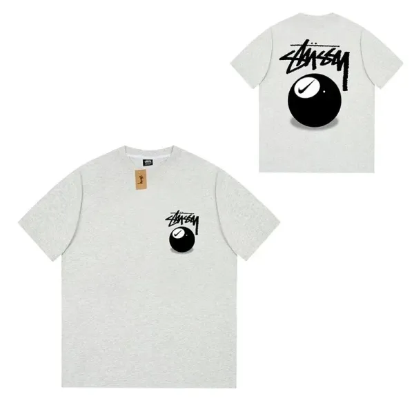 Stüssy 8-Ball Graphic T-Shirt Gray - 1