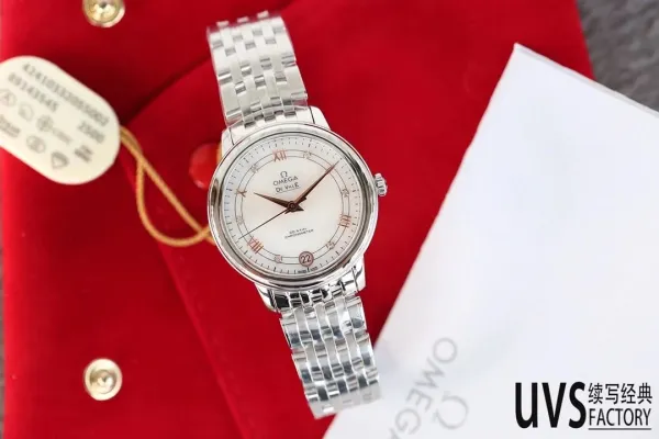 Omega De Ville Prestige Co-Axial Chronometer Silver Dial Mechanical Watch - 1