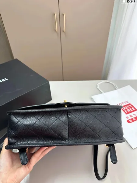 Chanel Classic Flap Bag Black Patent Leather Shoulder Bag - 10