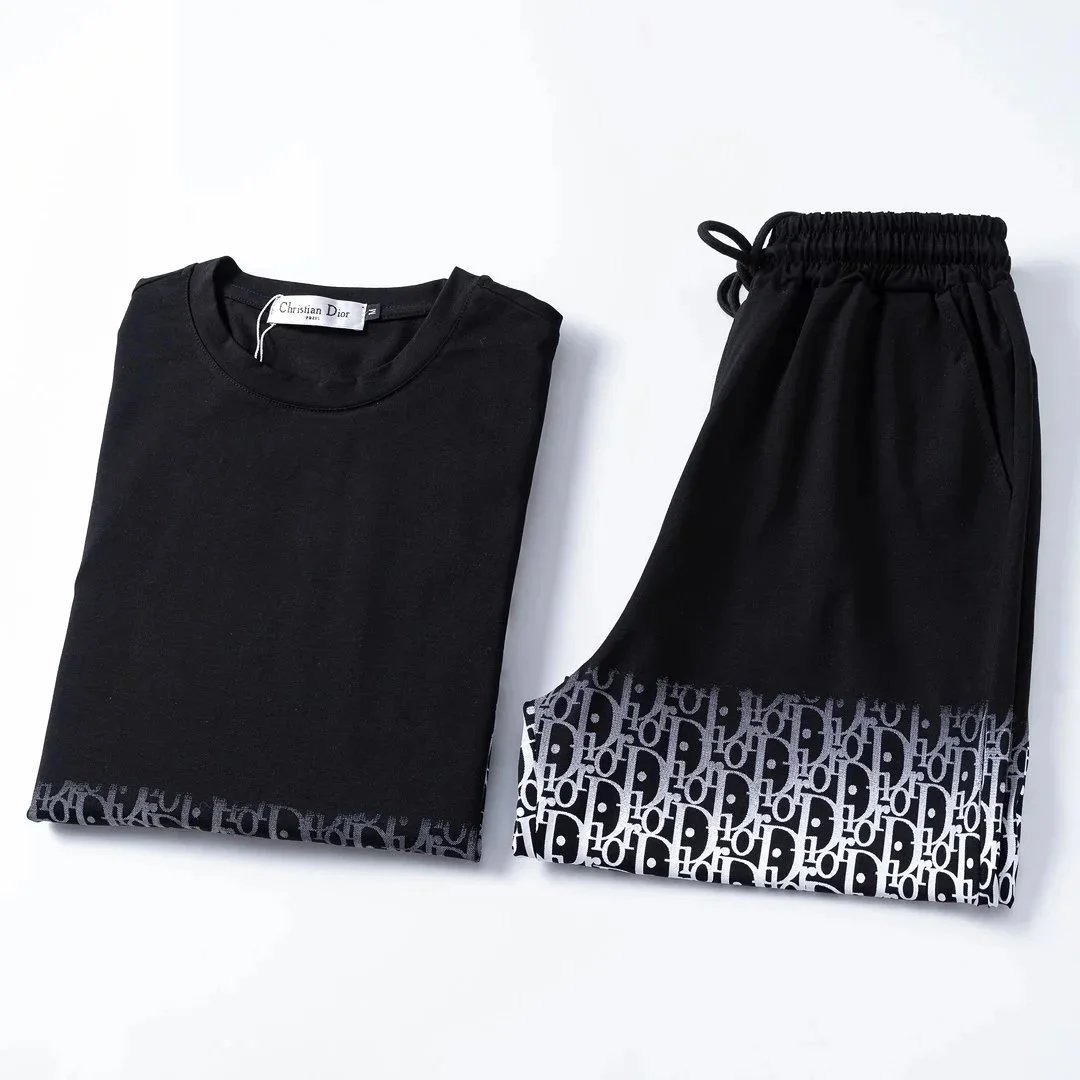 Louis Vuitton Monogram Jacquard T-Shirt and Shorts Set Gray - 6