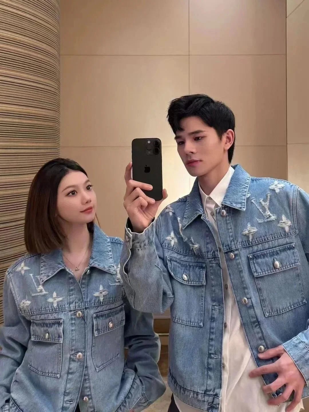 Louis Vuitton Distressed Monogram Denim Jacket Light Blue - 10
