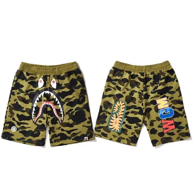 A BATHING APE Shorts Shark Face Camo product detail image 7
