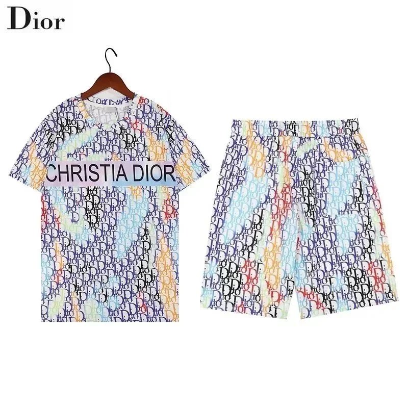 Dior Matching Sets Short-Sleeve T-Shirt and Drawstring Shorts Set image 13