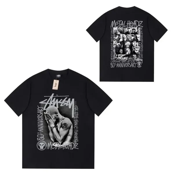 Stüssy x Metalheadz 30th Anniversary Graphic T-Shirt Black - 1