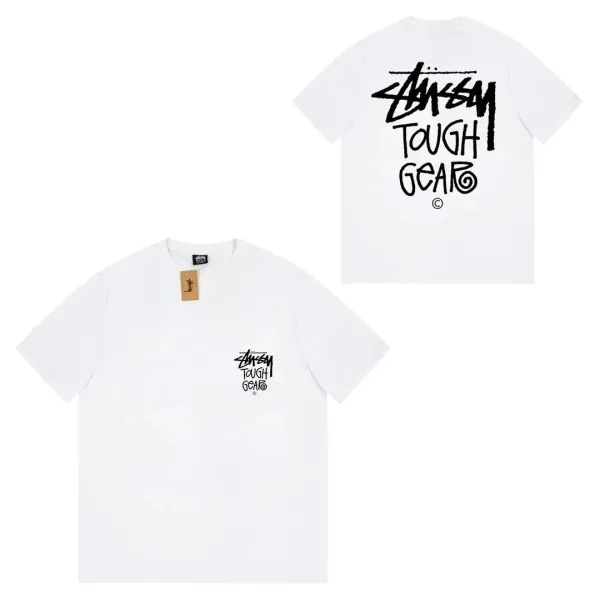 Stussy Tough Gear White T-Shirt - 1