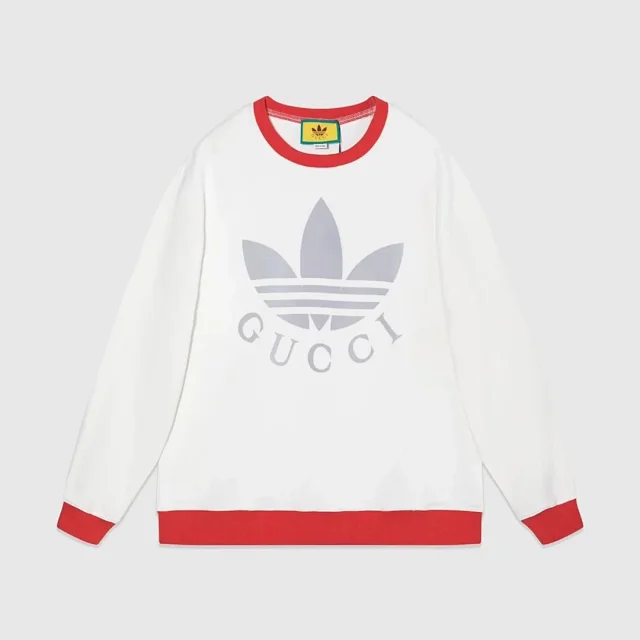 Gucci Hoodies & Sweatshirts Logo hoodie with contrasting sleeve stripes product detail image 7
