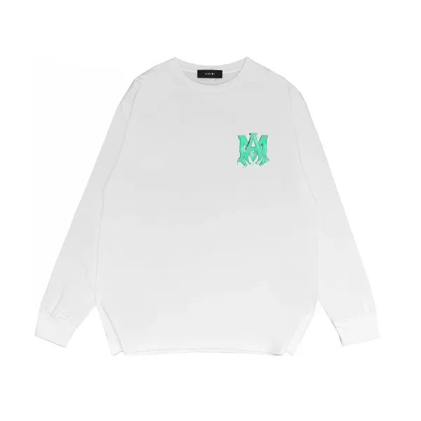 Amiri Logo Long Sleeve T-Shirt White - 1