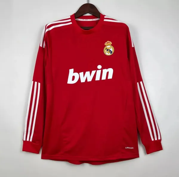 Adidas Real Madrid 2011-12 Third Jersey Red Long-Sleeve Football Shirt - 1