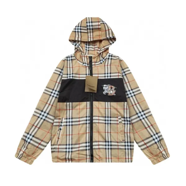 Burberry Vintage Check Windbreaker Jacket Beige - 1