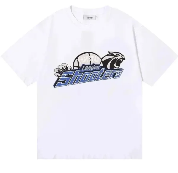 Travstar London Shooters Graphic Print White T-Shirt - 1