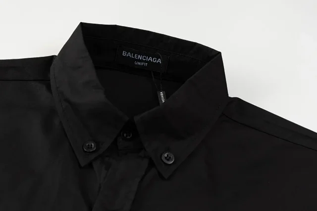 Balenciaga Shirts Short-Sleeve Logo-Print Button-Up Shirt product detail image 4