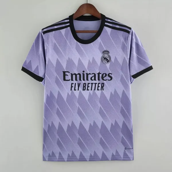 Real Madrid x Adidas 2023-24 Third Jersey Purple Geometric Pattern Jersey - 1