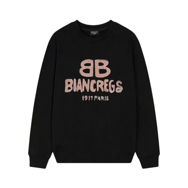 Balenciaga BB Biancregs 1917 Paris Black Hoodie - 1
