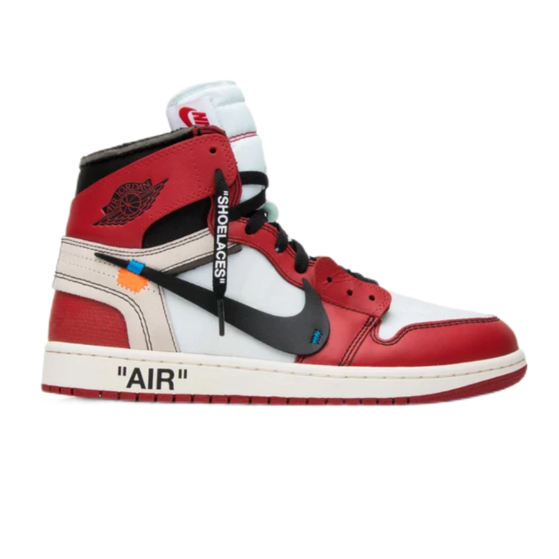 Off-White x Nike Air Jordan 1 High 'The Ten' White Sneakers - 10